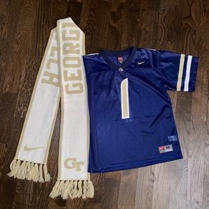 Georgia Tech Nike football jersey & Nike scarf
